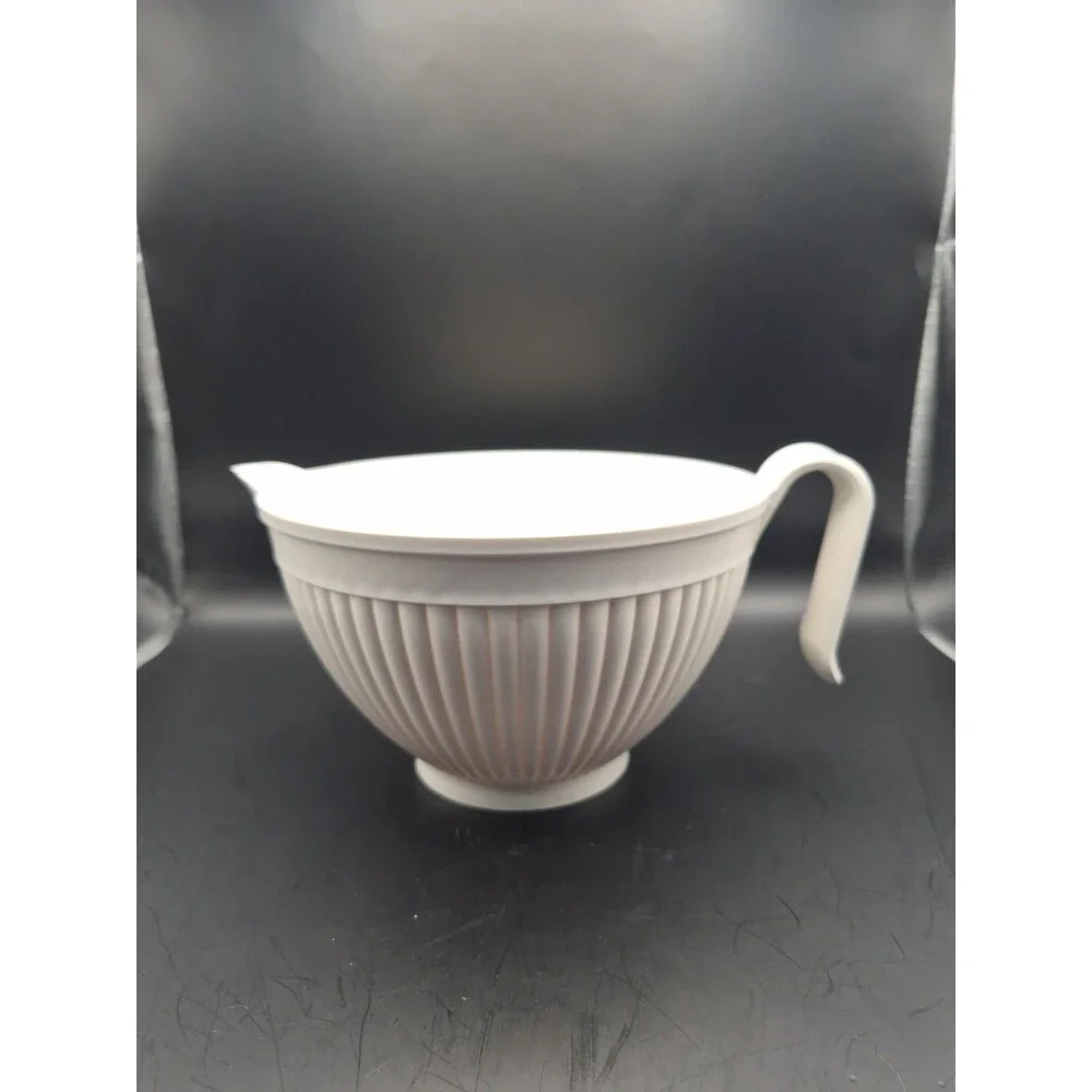 Nordic Ware Batter Bowl, White Plastic; 10 Cups Microwave & Dishwasher Safe